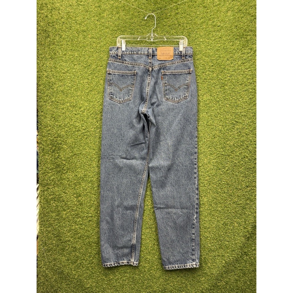Vintage Levis 550 Jeans Mens 34x32 90s Orange Tab Made USA Dark Wash Denim